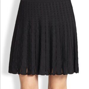 Alice + Olivia pleated cable knit skirt